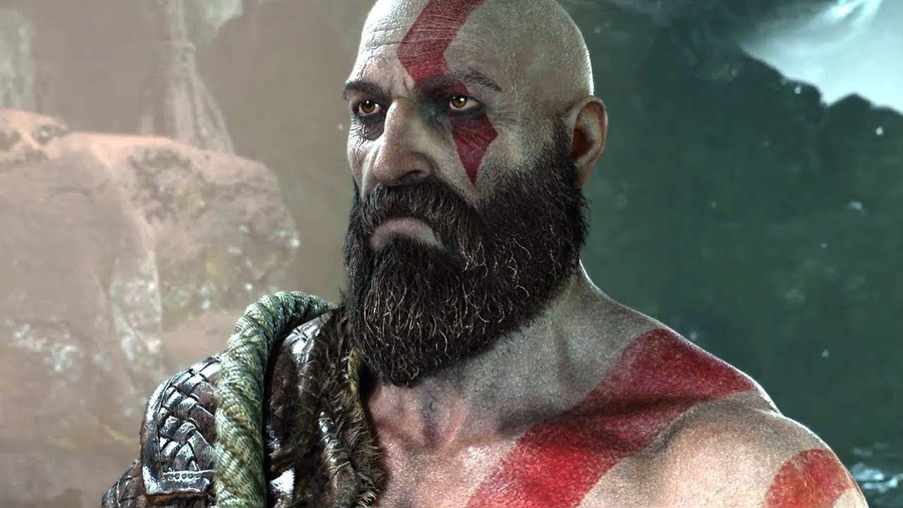 bearded Kratos character
