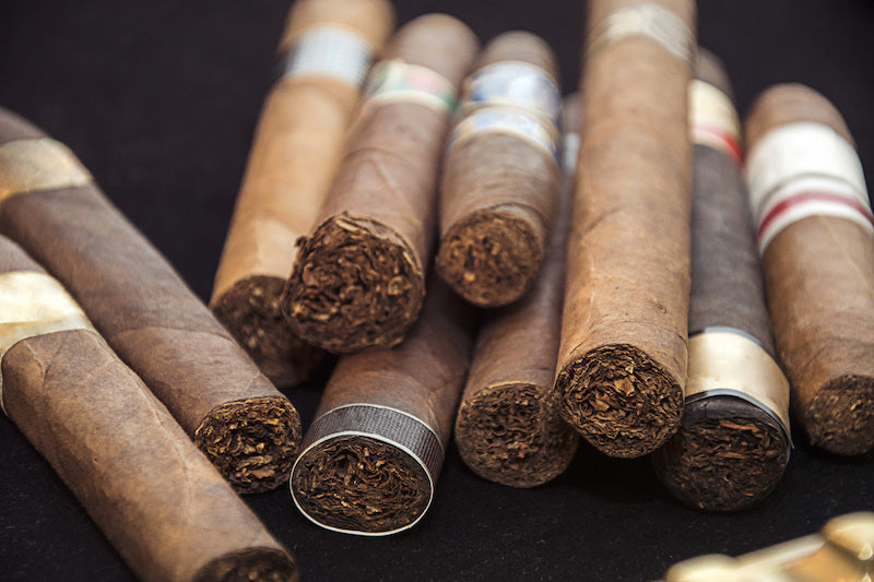 cigars on table
