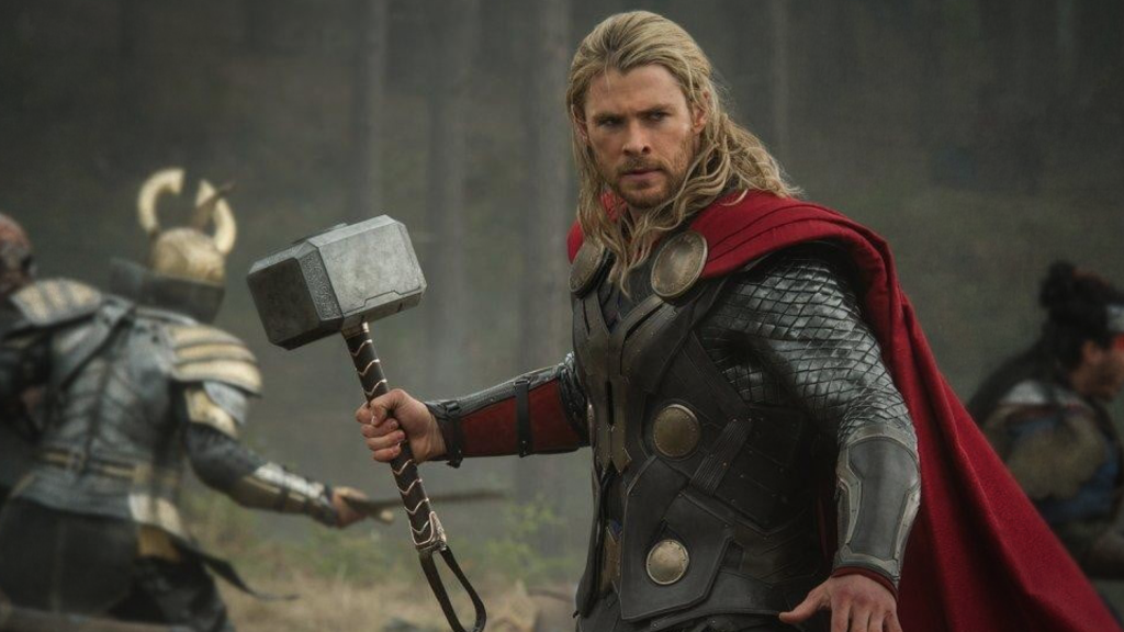 Thor holding his hammer