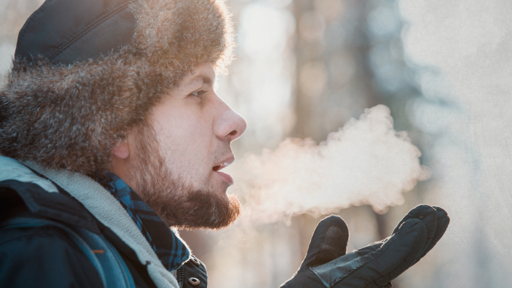 Man blowing a kiss